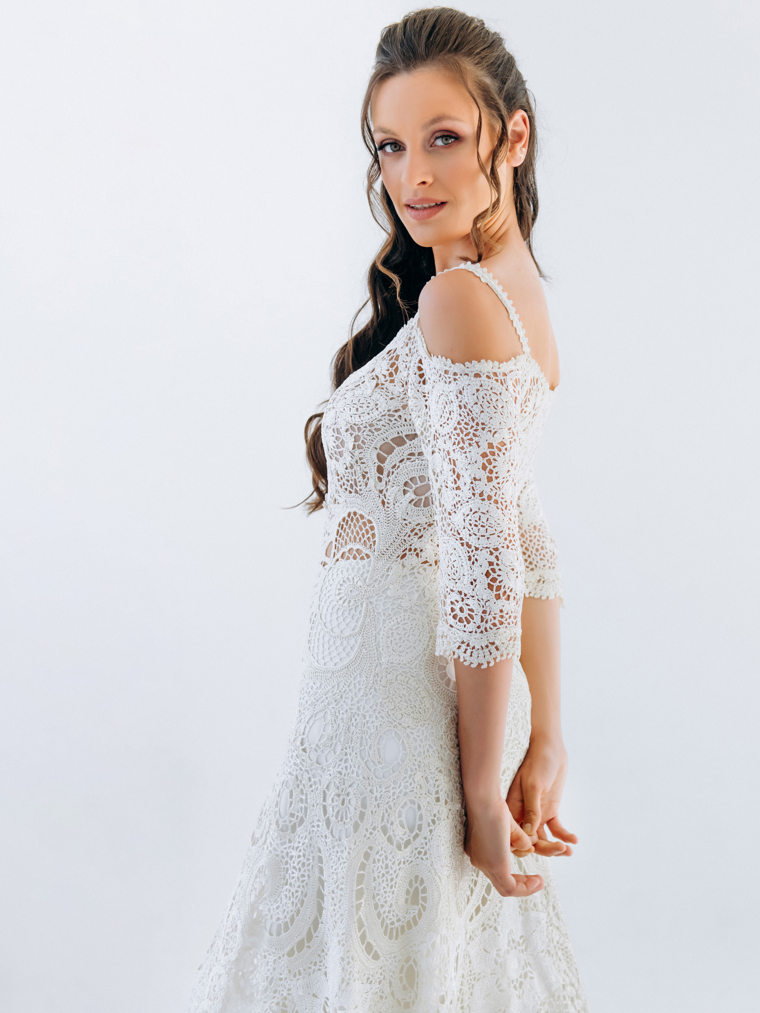 Весільна сукня “GRACE” – ручна робота, ірландське мереживо, айворі