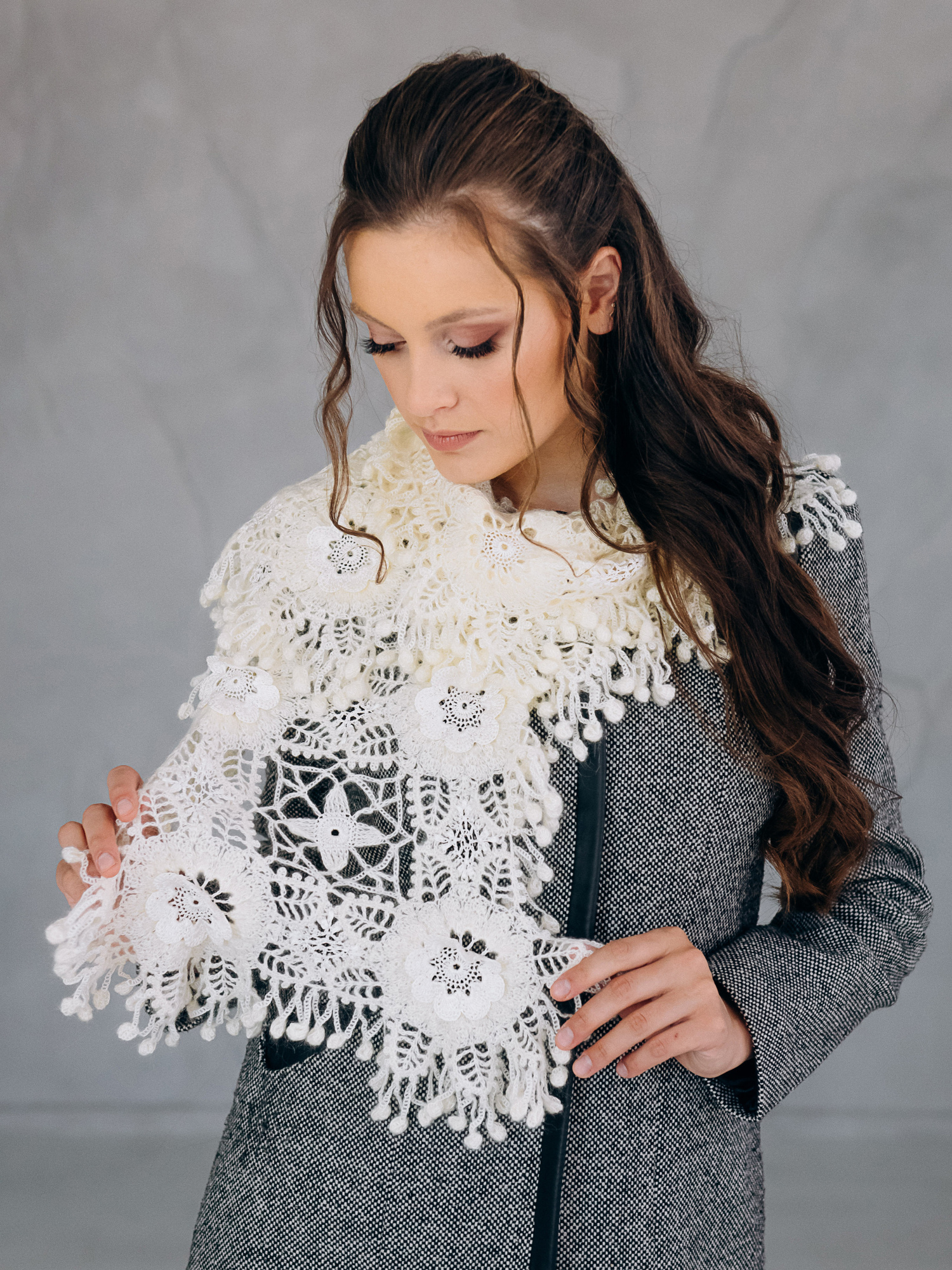 Шаль CINDERELLA – мохер і віскоза, ручна робота