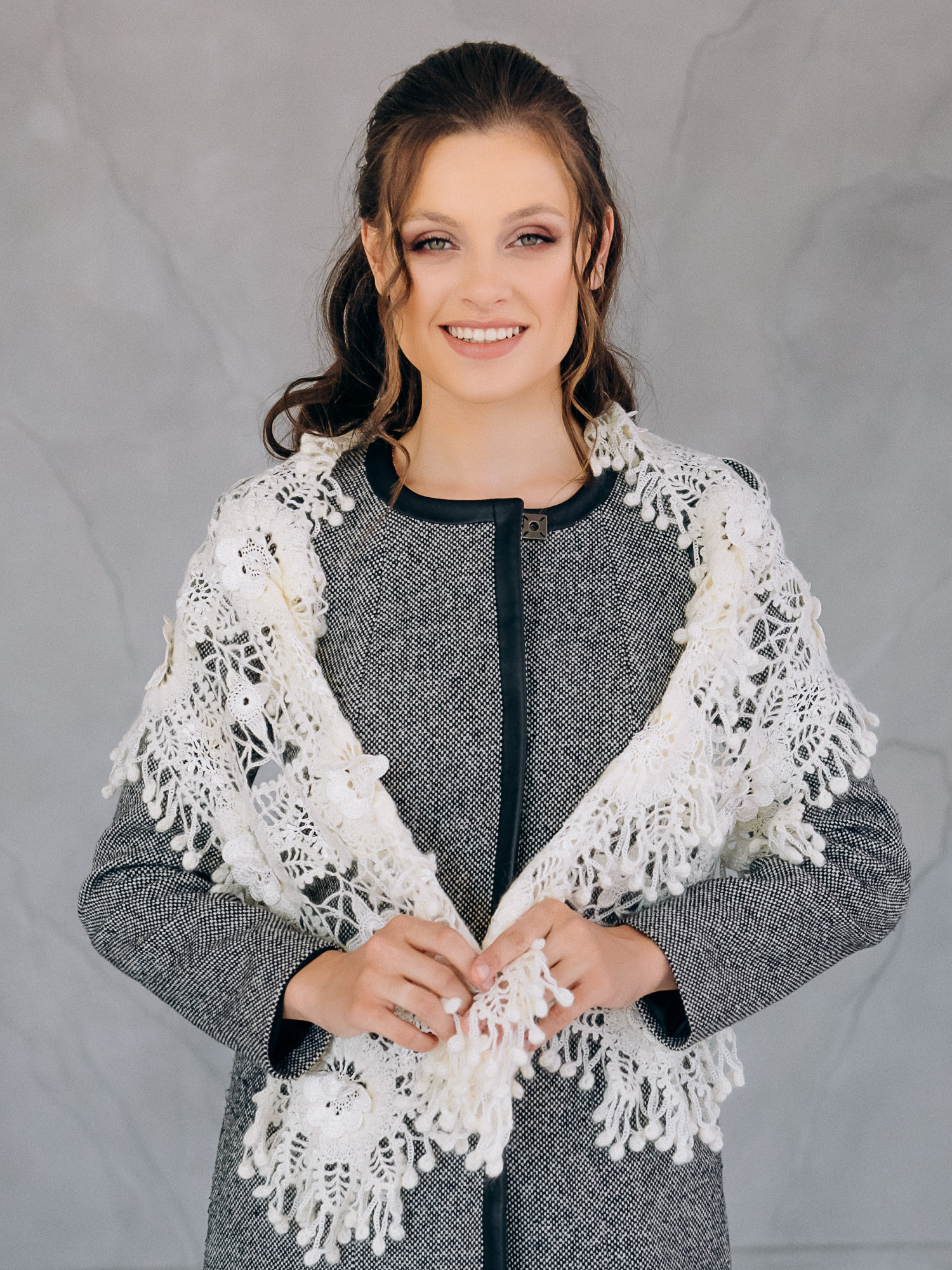 Шаль CINDERELLA – мохер і віскоза, ручна робота