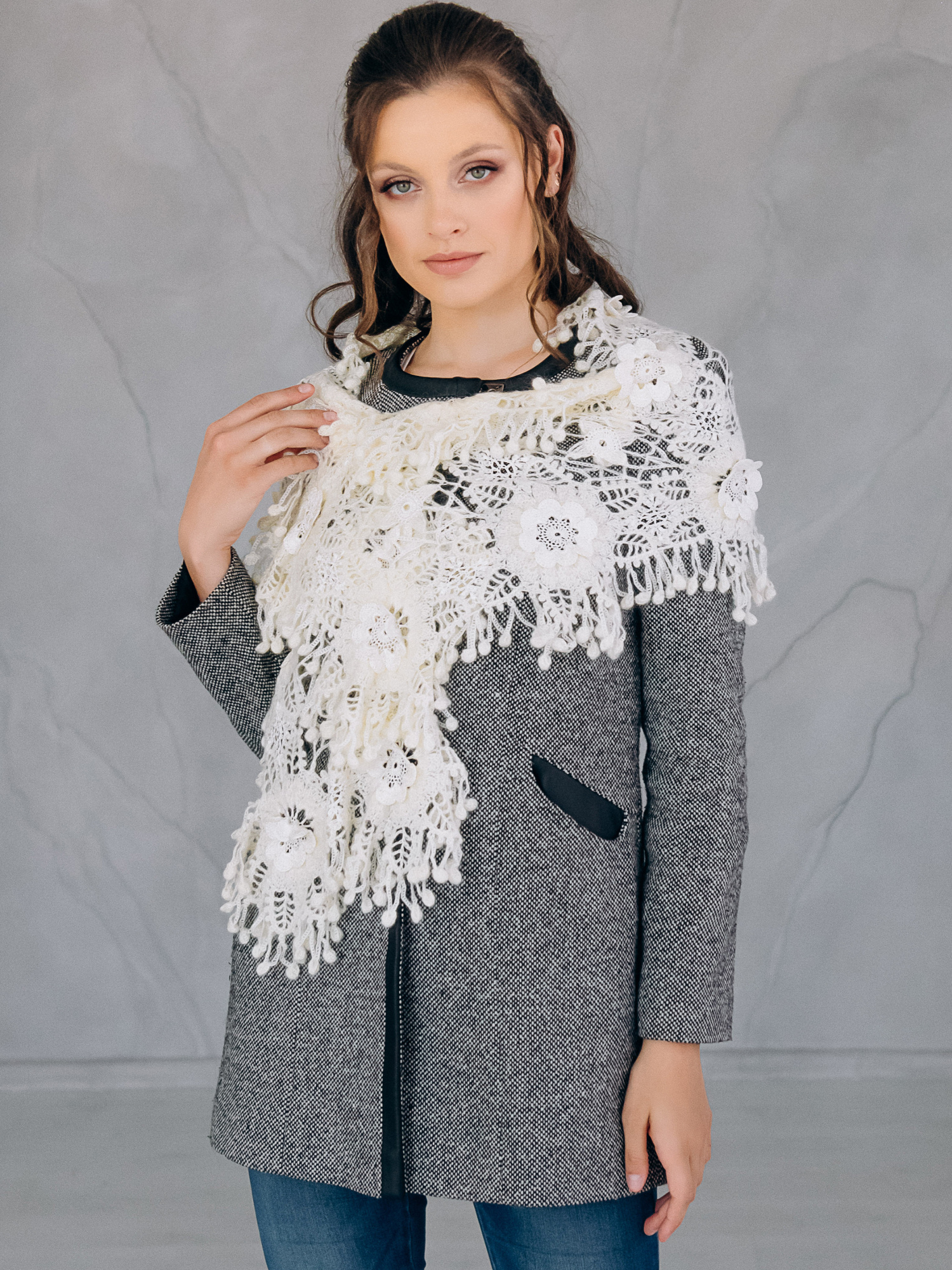 Шаль CINDERELLA – мохер і віскоза, ручна робота