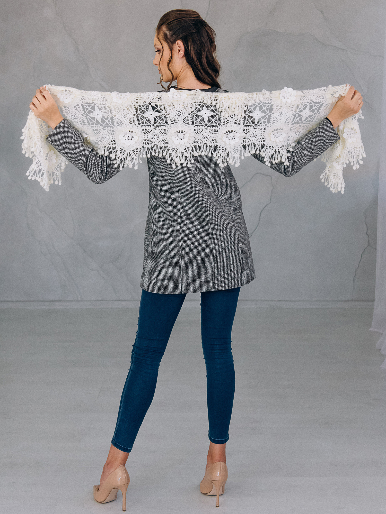 Шаль CINDERELLA – мохер і віскоза, ручна робота