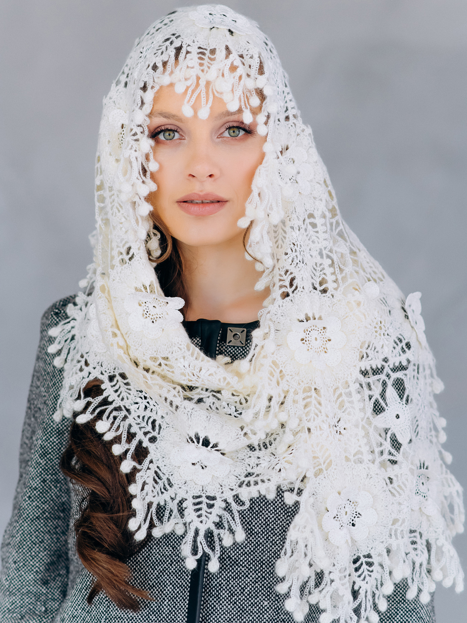 Шаль CINDERELLA – мохер і віскоза, ручна робота