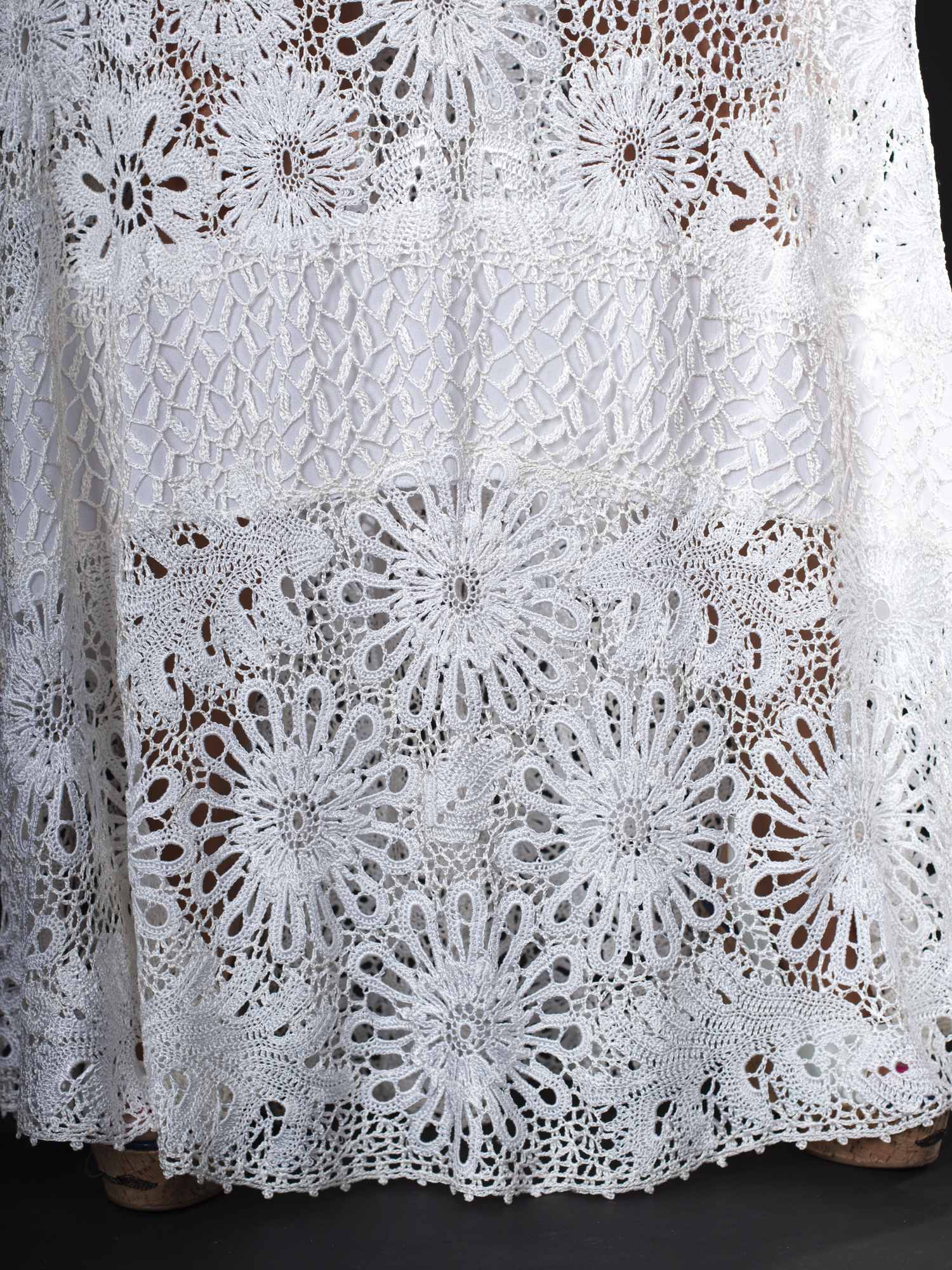 Спідниця “QUINCY” – біле мереживо, ручна робота, італійська віскоза