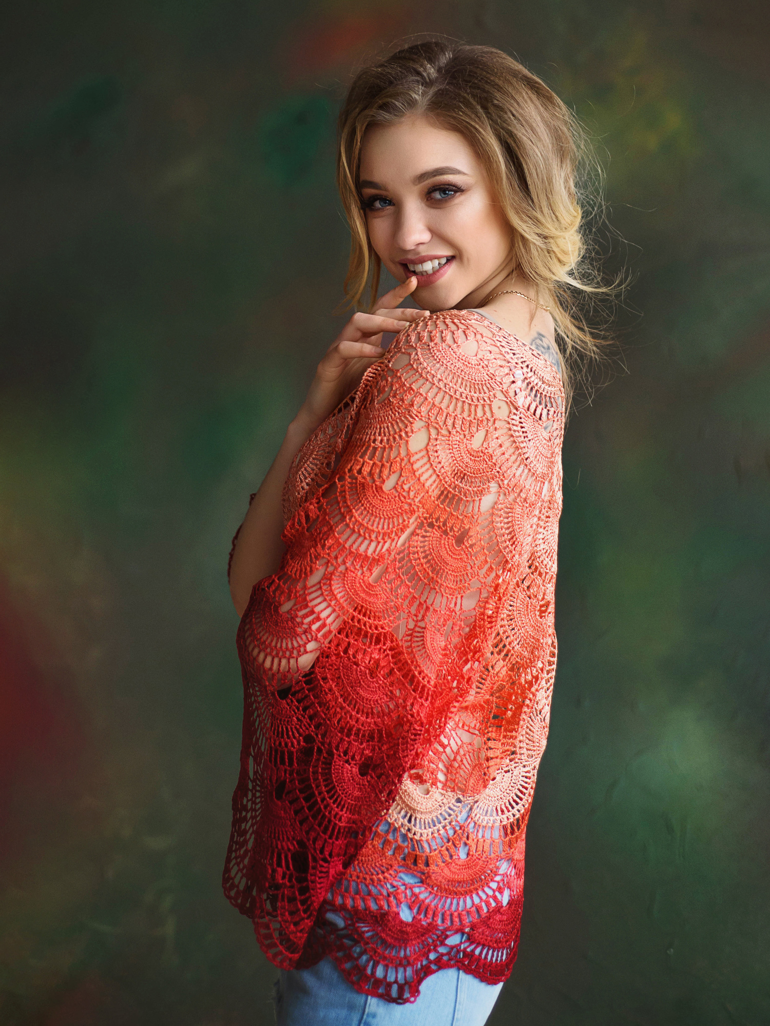 Blouse en crochet “SONIA” fait main – Taille M/L